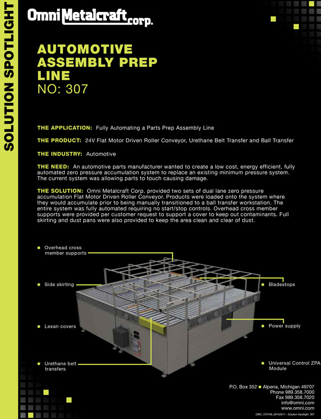 Automotive Assembly Prep Line 307