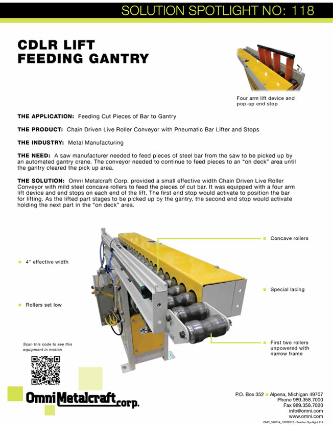 CDLR Lift Feeding Gantry 118
