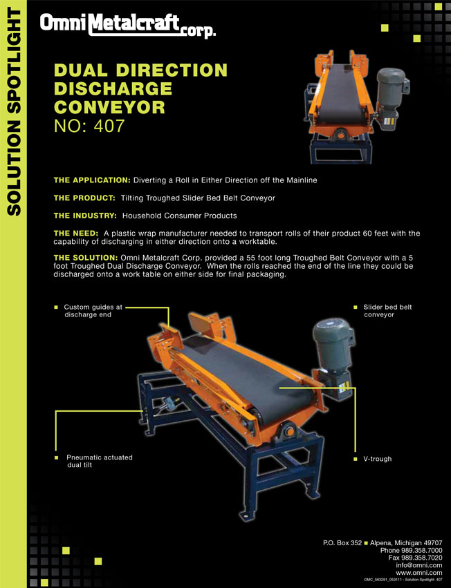 Dual Direction Discharge Conveyor 407