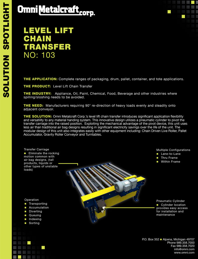 Level Lift Chain Transfer 103